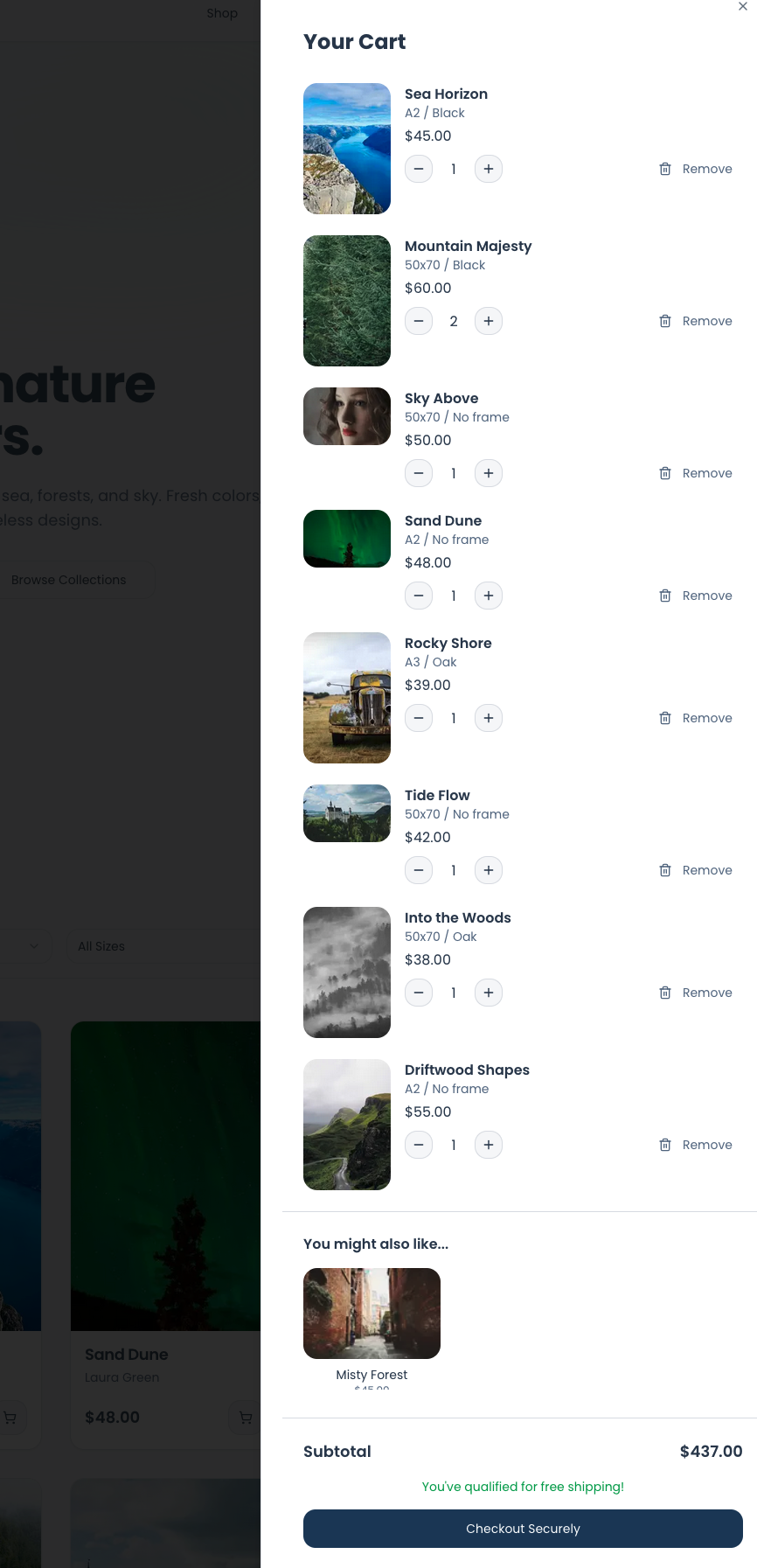 Webshop - Your Chart (Prototype)